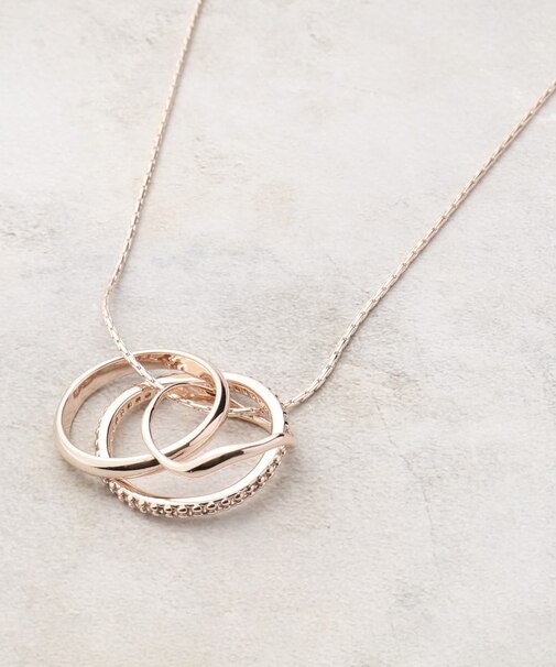 ビジューサークルリングアジャスタブルネック