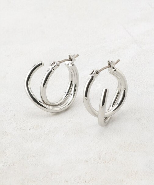 メタルダブルラインピアス