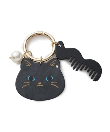 ネコフェイスコームバッグチャーム