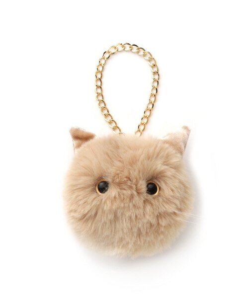 【雑誌掲載】ふわふわネコフェイスバッグチャーム