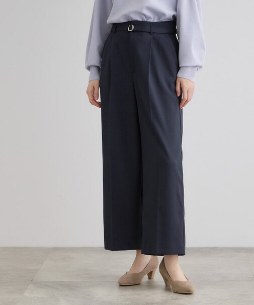 【雑誌掲載】バックルベルトクロップドワイドパンツ