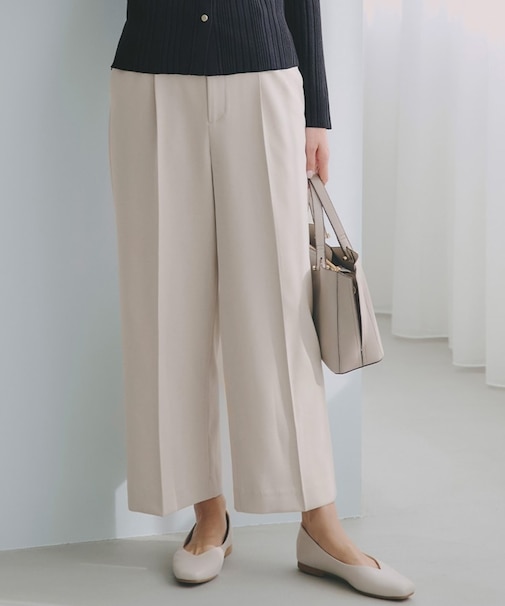 【雑誌掲載】バックルベルトクロップドワイドパンツ