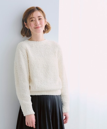 ポンポンニットプルオーバー
