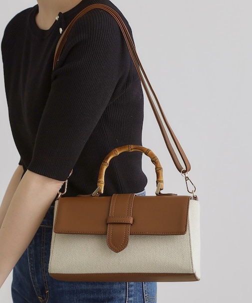 【雑誌掲載】フラップバンブーハンドル2WAYトート