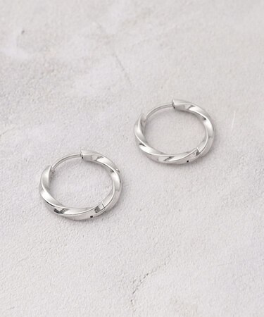 【ステンレス】ニュアンスフープピアス