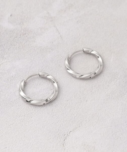 【ステンレス】ニュアンスフープピアス