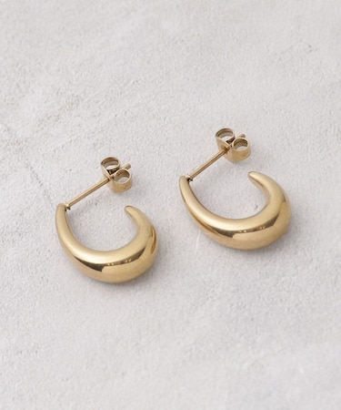 【ステンレス】メタルオーバルピアス