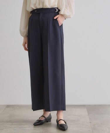 サイドバックルワイドパンツ