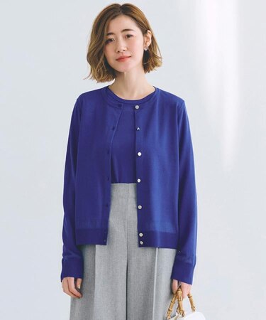 【雑誌掲載】シアー素材使いアンサンブルニット