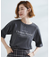 五分袖ロゴプリントTシャツ