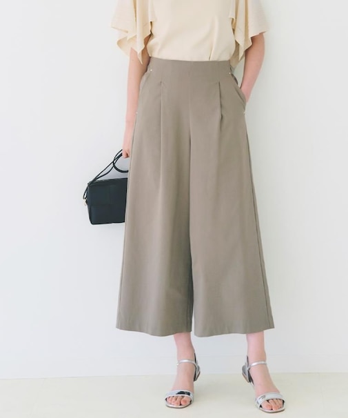 【冷感】サマーハイパーストレッチワイドパンツ