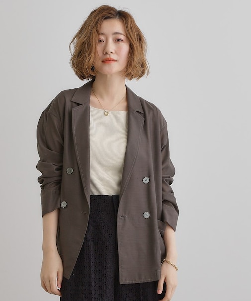 【洒落感際立つ羽織アイテム】シアーテーラードジャケット