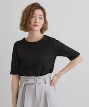 ジャカードハーフスリーブプルオーバー