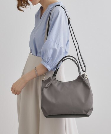 【晴れの日も雨の日も】撥水タック3層2WAYトート