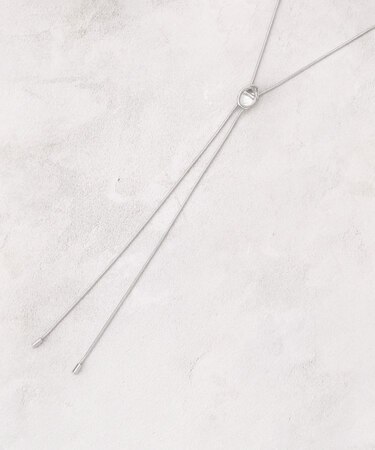 クリアメタルスライドY字ネックレス