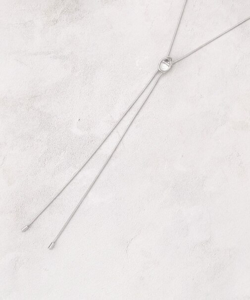 クリアメタルスライドY字ネックレス