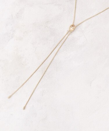 クリアメタルスライドY字ネックレス