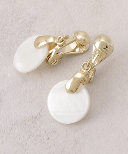 【痛くなりにくい】ラウンドシェルイヤリング