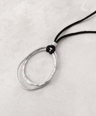 コードメタルリングネックレス