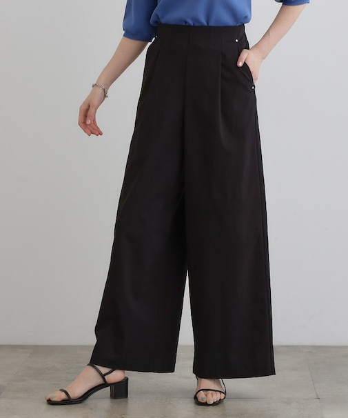 高身長さん向け＋10cm【接触冷感】サマーハイパーストレッチワイドパンツ