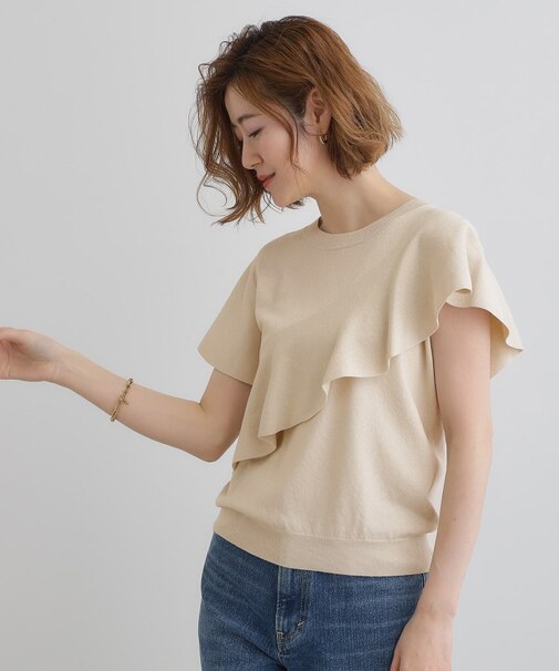 アシメフレアニットプルオーバー