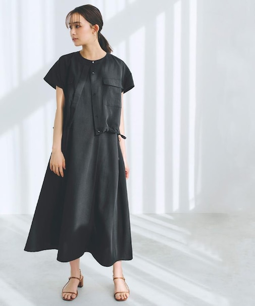 【品よく着こなす、大人のワークスタイル】ワークジャケット×ワンピースセット