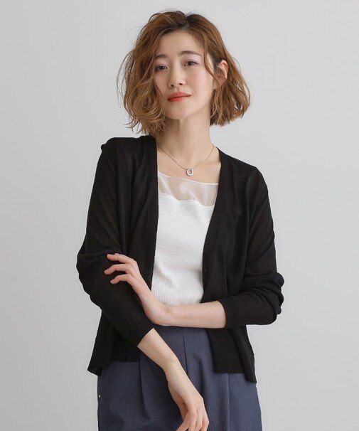 【接触冷感/UVカットetc】夏に嬉しい機能付き！ベーシックショートカーディガン