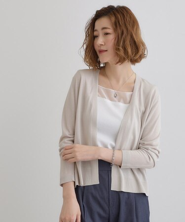 【接触冷感/UVカットetc】夏に嬉しい機能付き！ベーシックショートカーディガン
