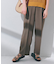 【洗える・シワになりにくい】麻調センタープレスワイドパンツ