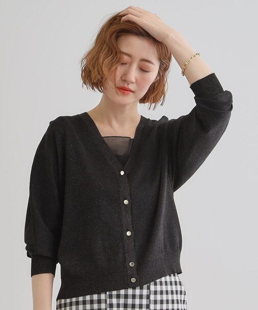 【UV／冷感／抗ピル】ラメドルマンカーディガン