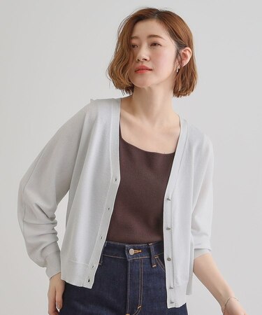 【UV／冷感／抗ピル】ラメドルマンカーディガン