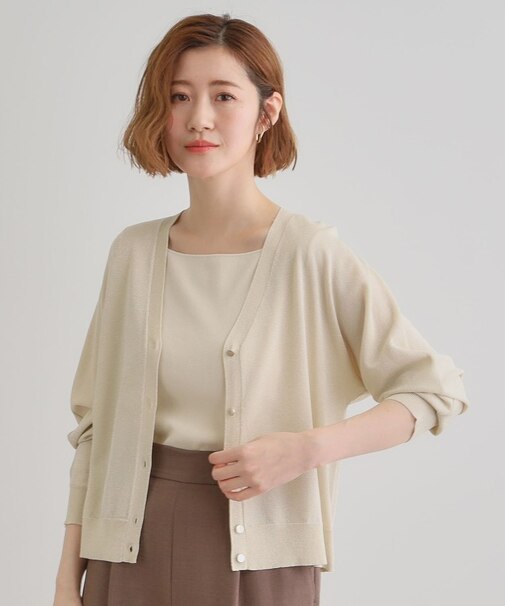【UV／冷感／抗ピル】ラメドルマンカーディガン