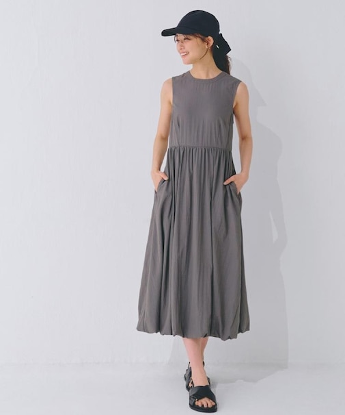 【晴れの日も雨の日も】撥水バルーンワンピース