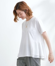 【UV・冷感】布帛使いフレアーTシャツ