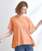 【UV・冷感】布帛使いフレアーTシャツ