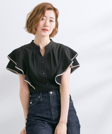 【さらりと着られる】多機能フリルブラウス