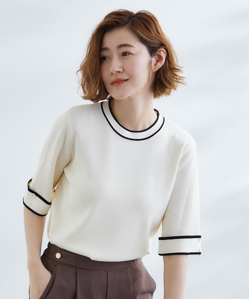 【夏に嬉しい機能付き】やわらかドライタッチワイドスリーブプルオーバー