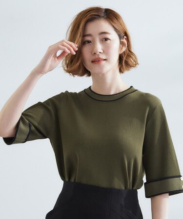 【夏に嬉しい機能付き】やわらかドライタッチワイドスリーブプルオーバー