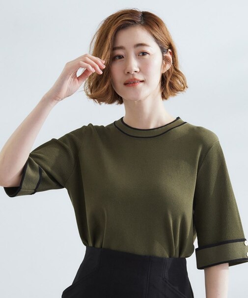 【夏に嬉しい機能付き】やわらかドライタッチワイドスリーブプルオーバー