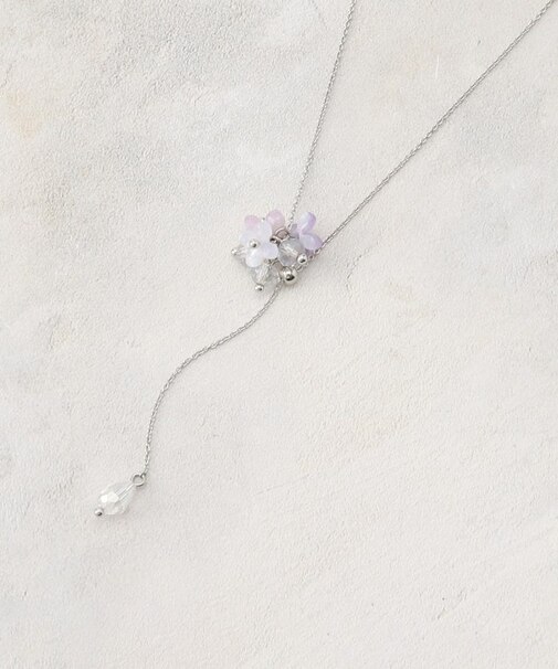 フラワーモチーフスライドネックレス