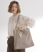 【A4】プリーツスカーフ付トート