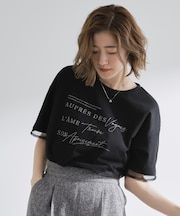 ラフだけどおしゃれ　チュールレイヤードTシャツ
