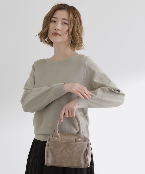 ワイドハンドル2WAYボストンバッグ