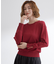 ON/OFF毎日使える！袖口ボタンドロップショルダーニット