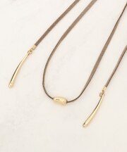 スウェード調メタルチョーカー