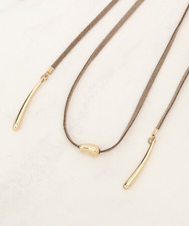 スウェード調メタルチョーカー