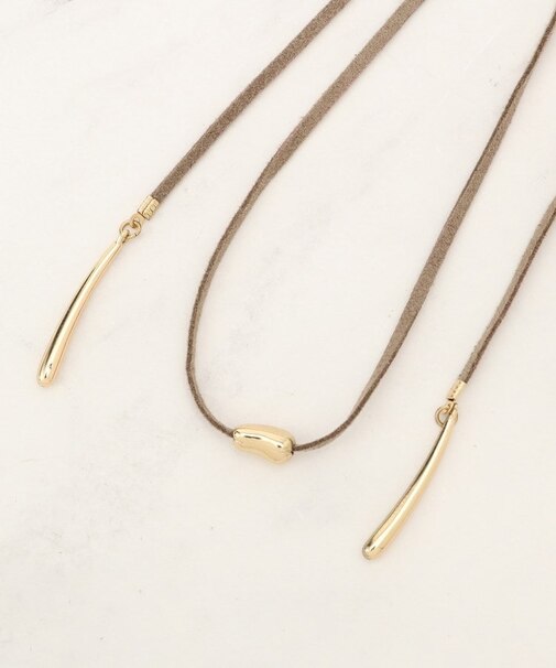 スウェード調メタルチョーカー