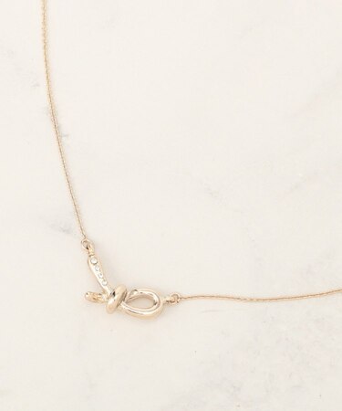 ノットビジューショートネックレス