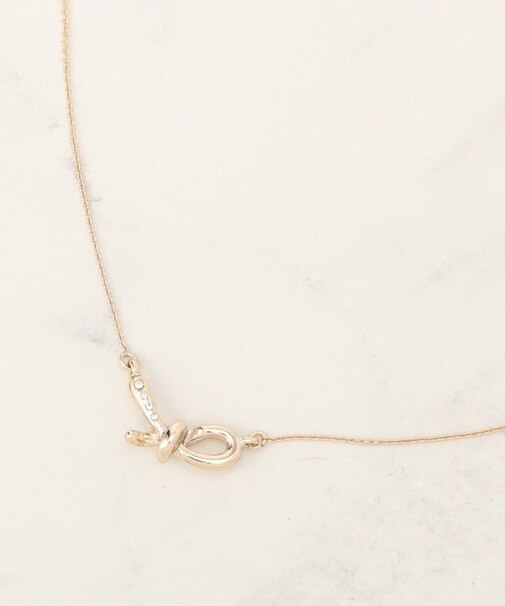 ノットビジューショートネックレス