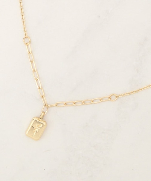 メタルメダリオンショートネックレス